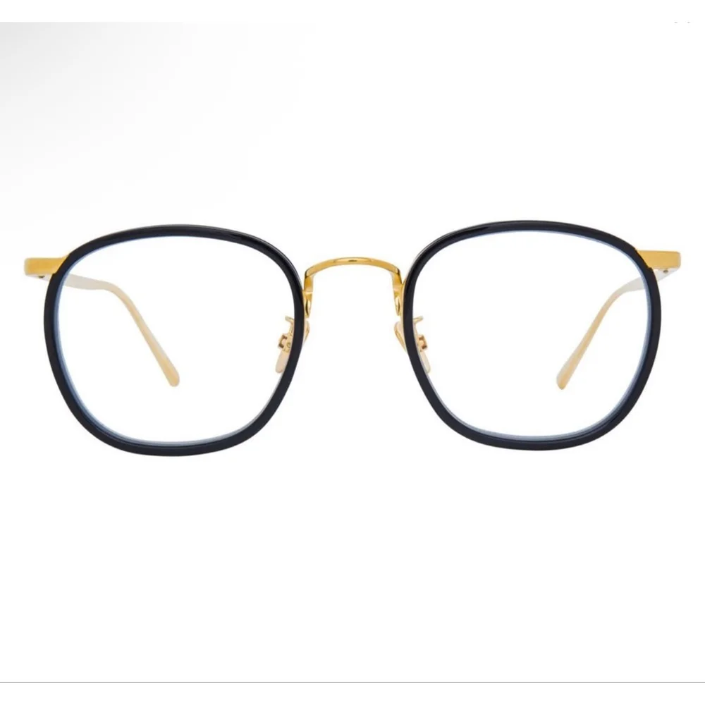Unisex Linda Farrow Optical Glasses Black/Gold One Size LFL562 optical - Picture 3 of 14